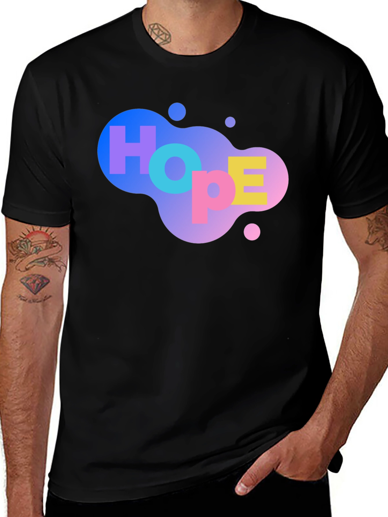 HOPE Graphic Print Black T-Shirt