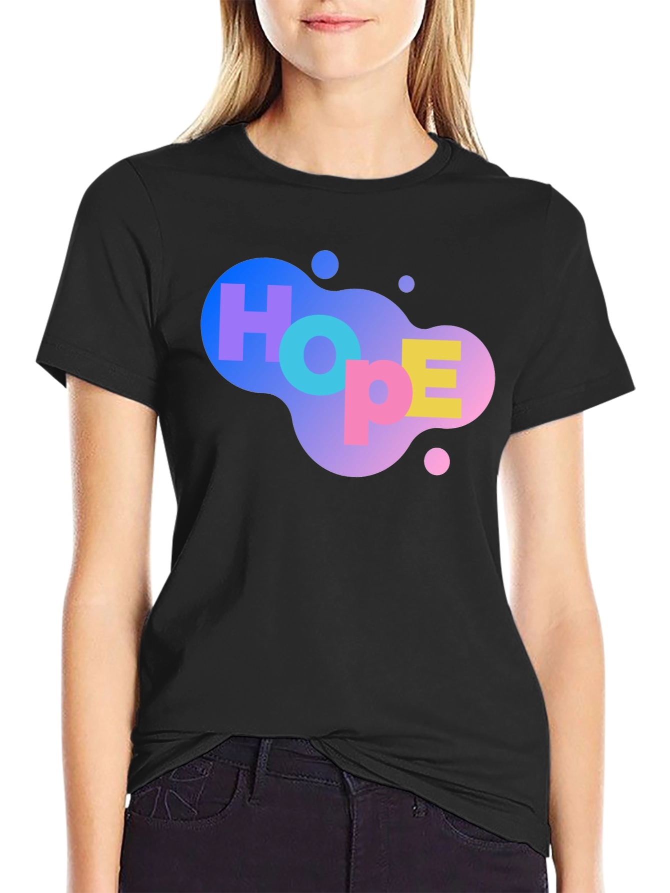 HOPE Graphic Print Black T-Shirt