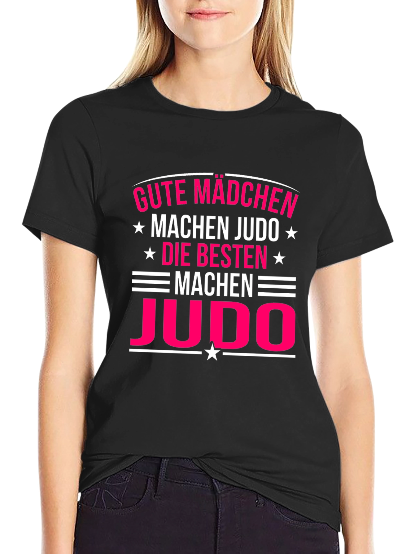 Gute Mädchen Machen Judo Black T-Shirt