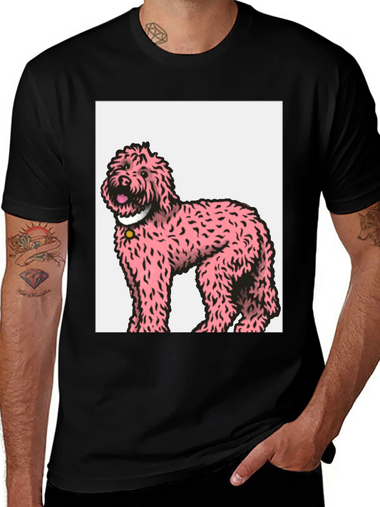 Pink Poodle Graphic Tee - Black