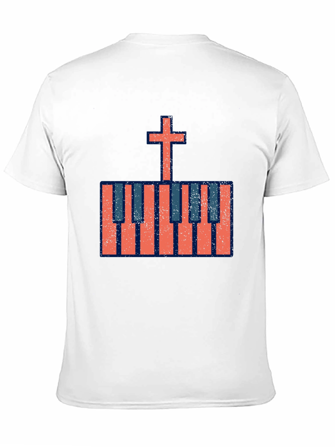 Cross Piano Keys Graphic Tee - Christian Music T-Shirt