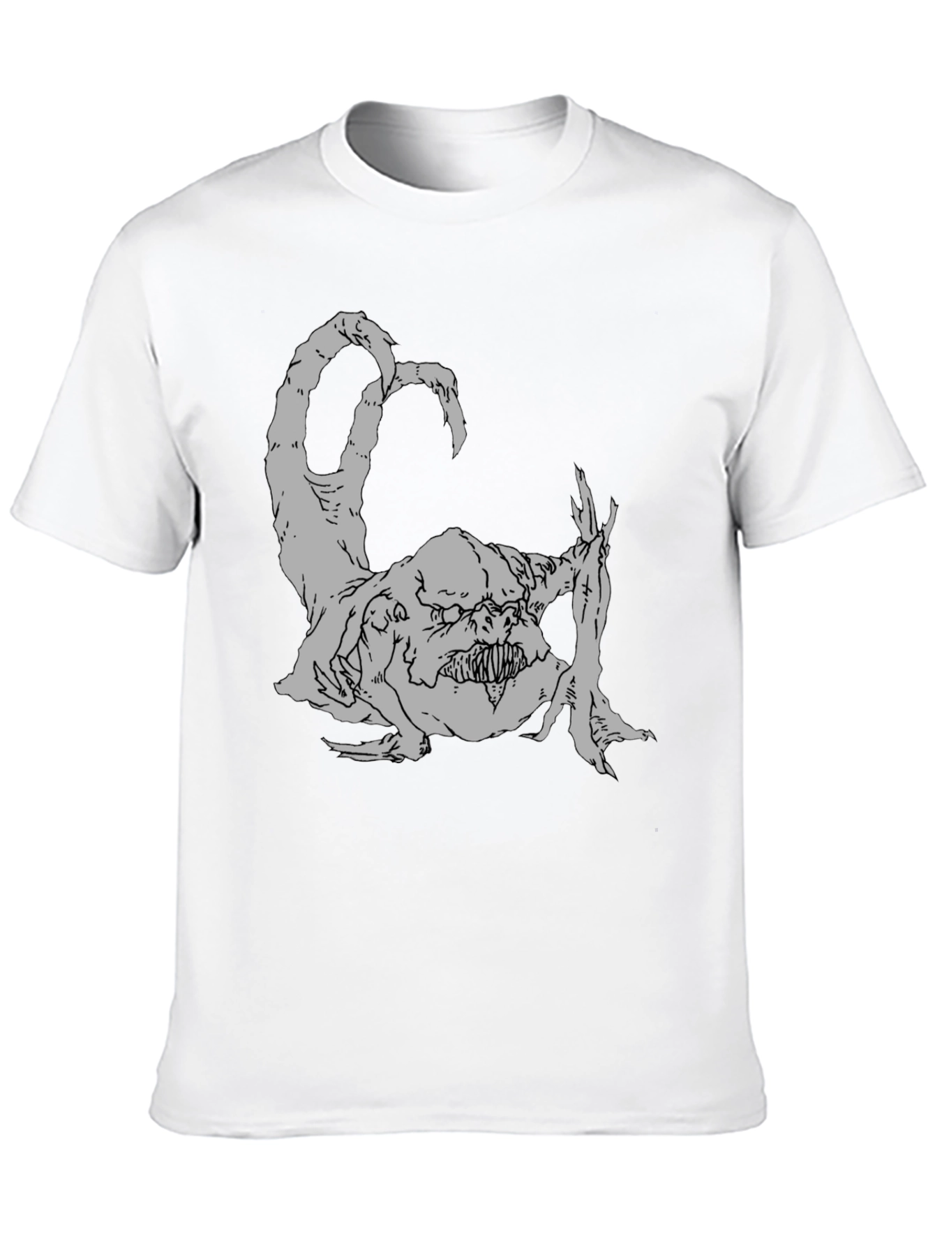 Monster Graphic Tee - Black Casual T-Shirt