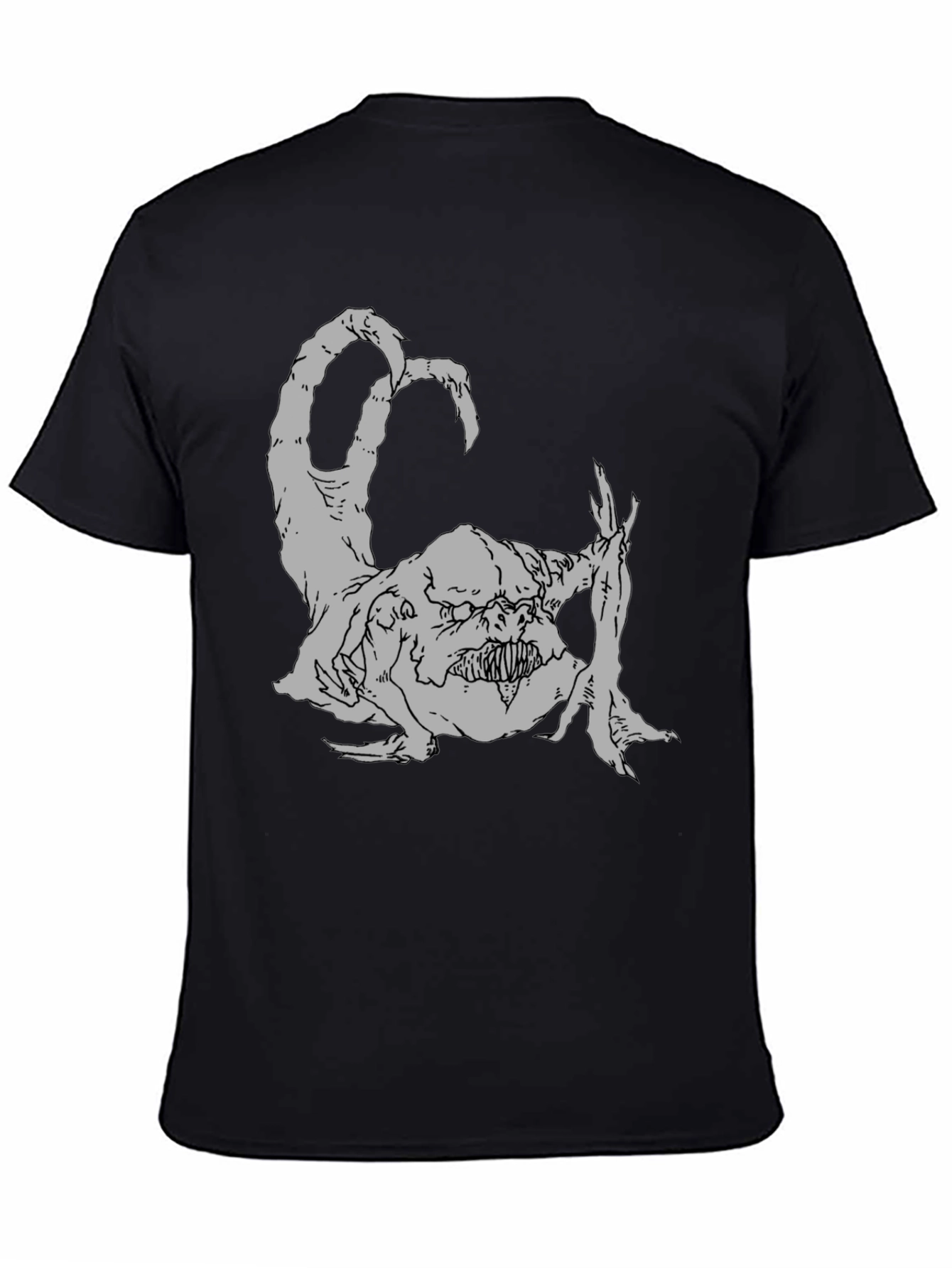 Monster Graphic Tee - Black Casual T-Shirt