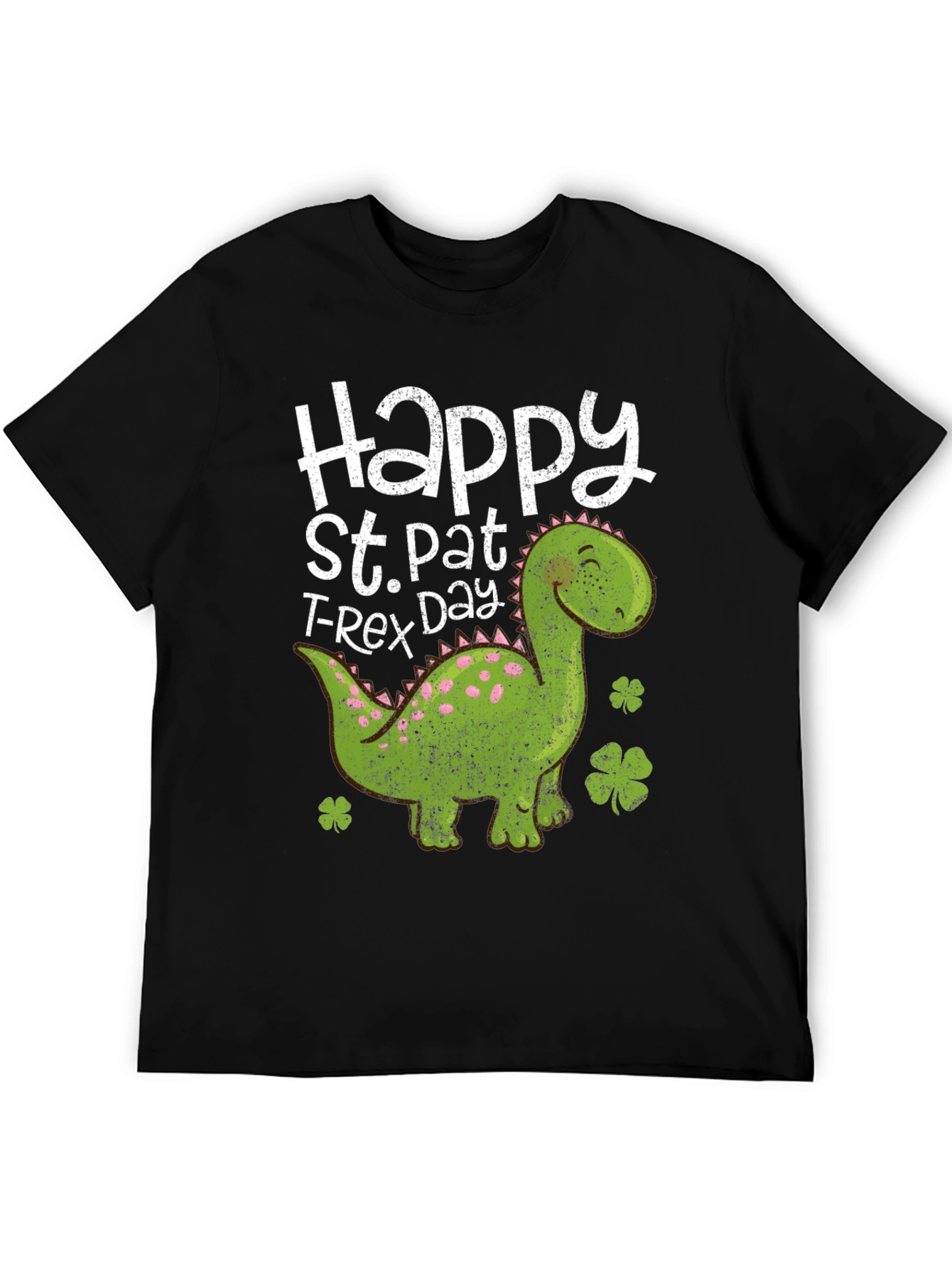 Happy St. Pat T-Rex Day Black Tee