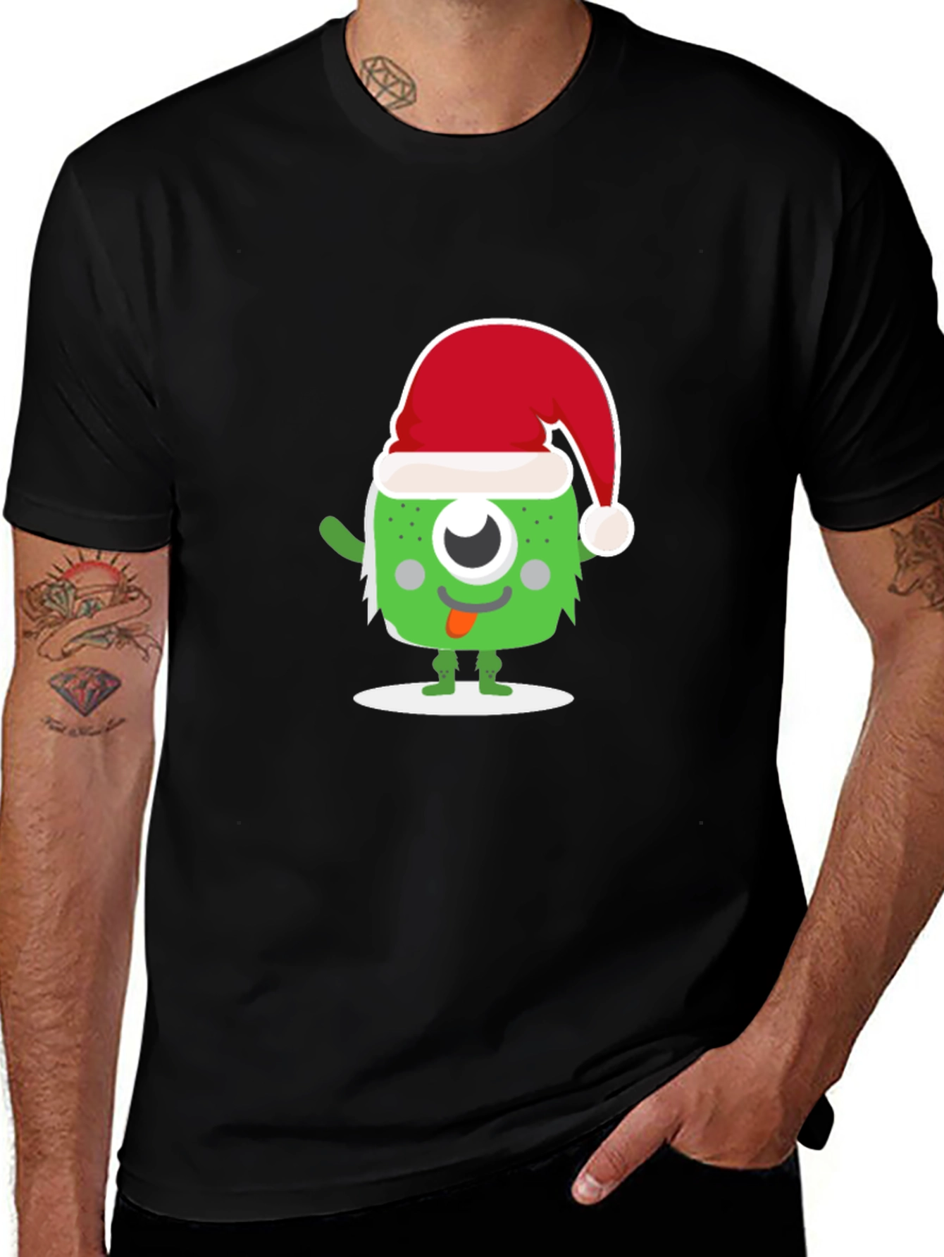 Festive Monster Graphic T-Shirt