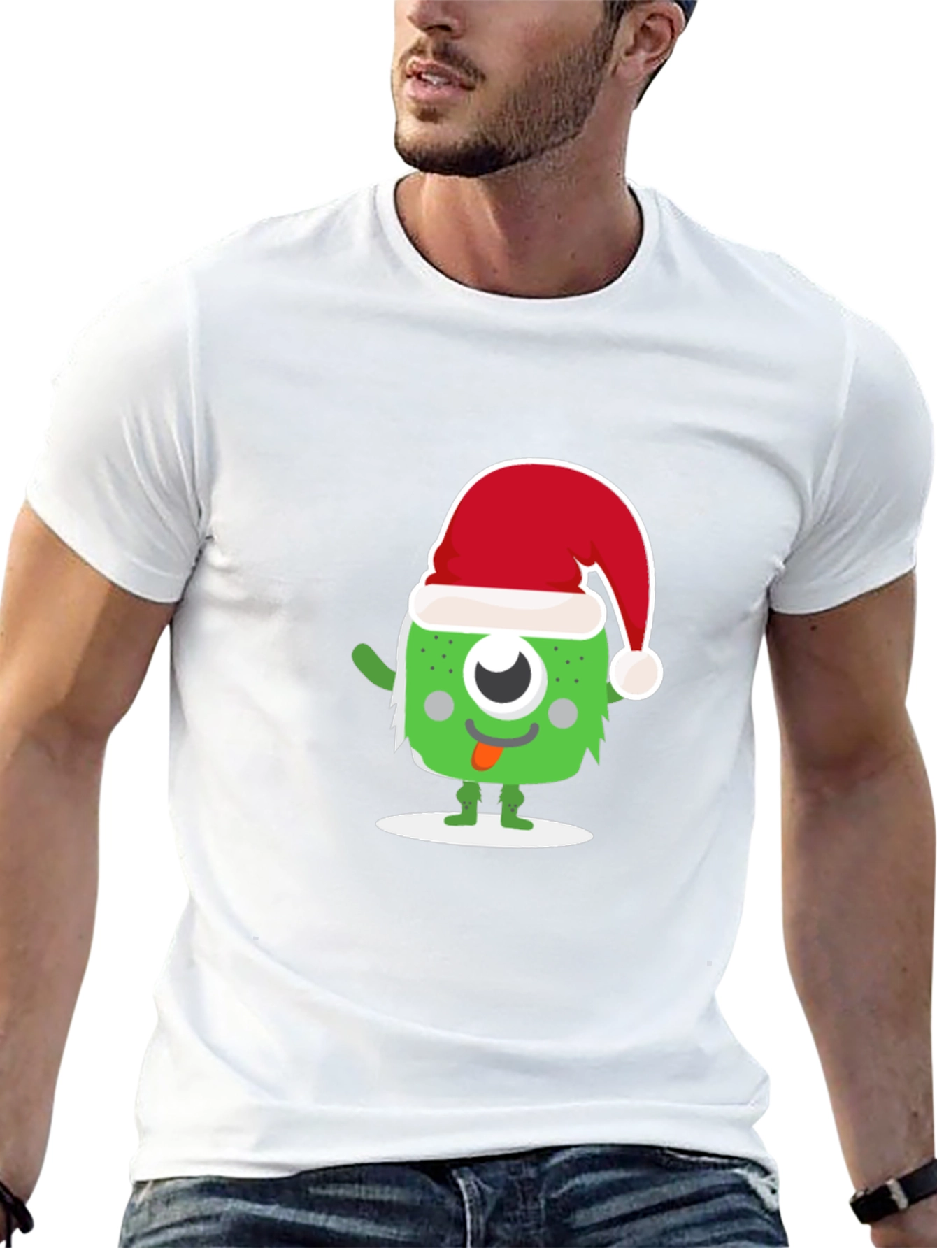Festive Monster Graphic T-Shirt