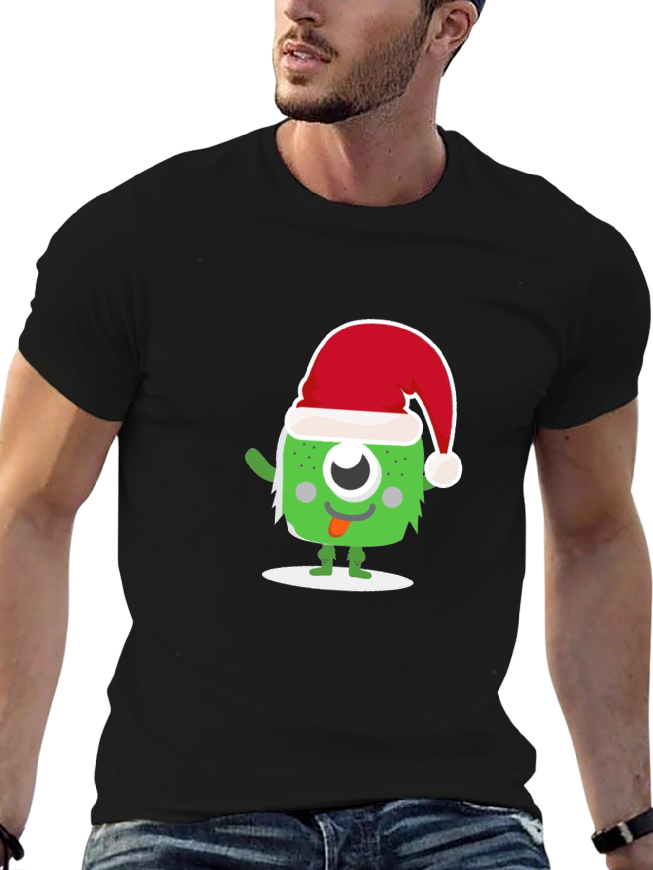 Festive Monster Graphic T-Shirt