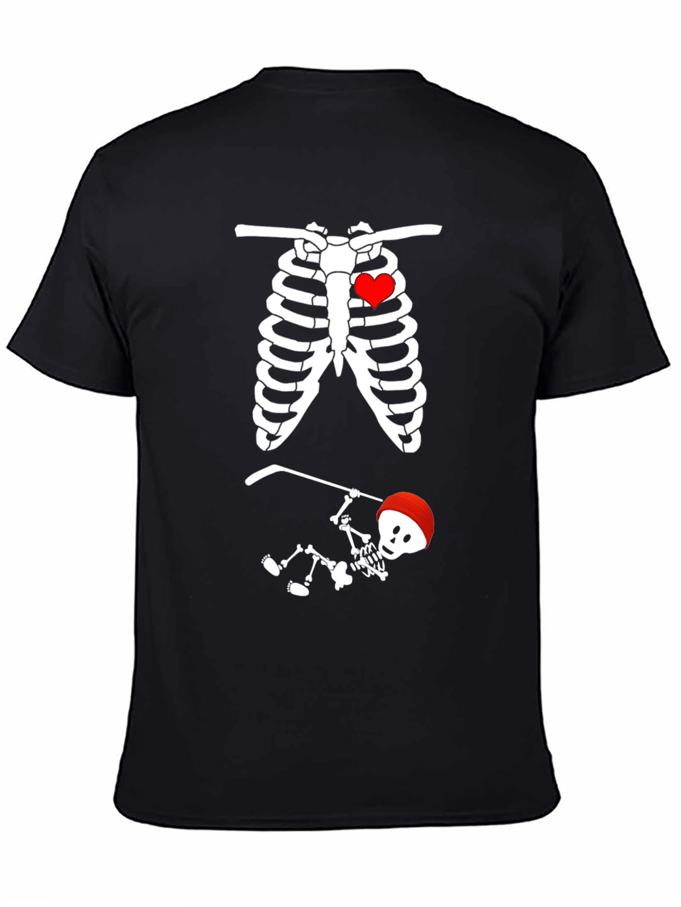 Skeleton Hockey Player T-Shirt