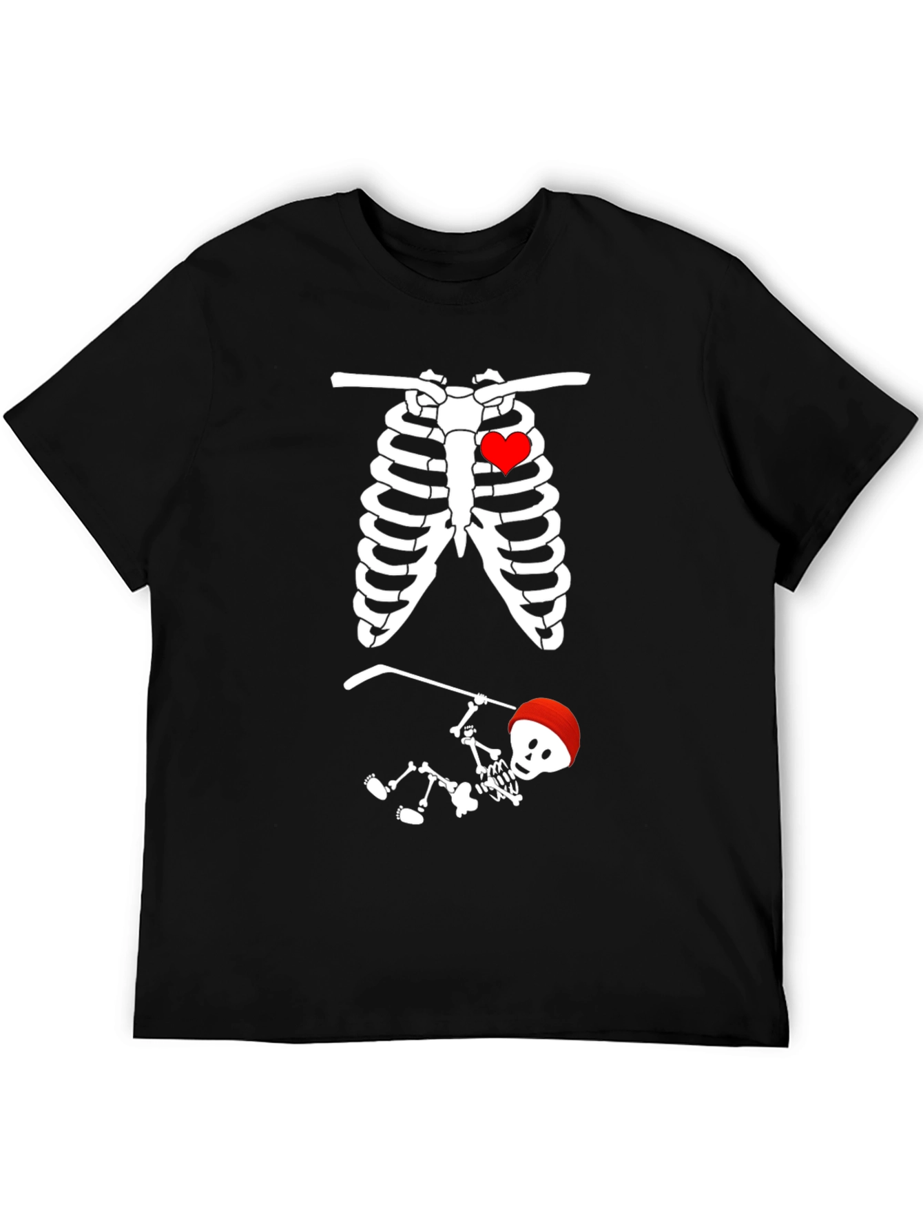 Skeleton Hockey Player T-Shirt