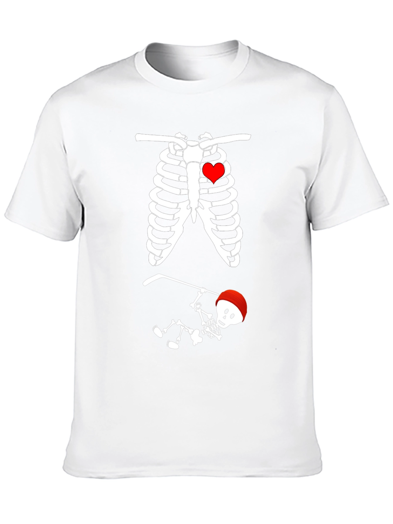 Skeleton Hockey Player T-Shirt