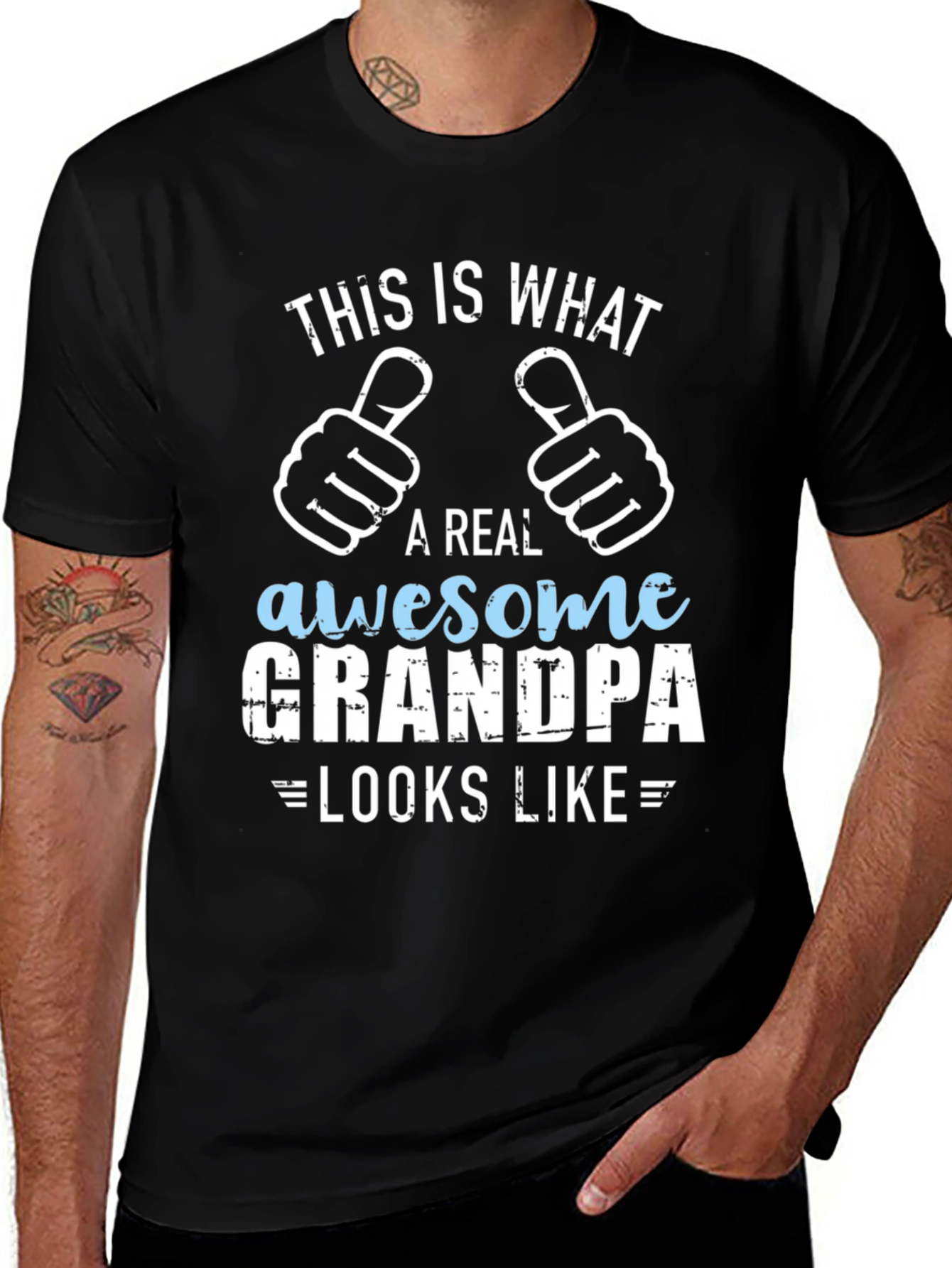 Awesome Grandpa T-Shirt Gift for Grandfathers