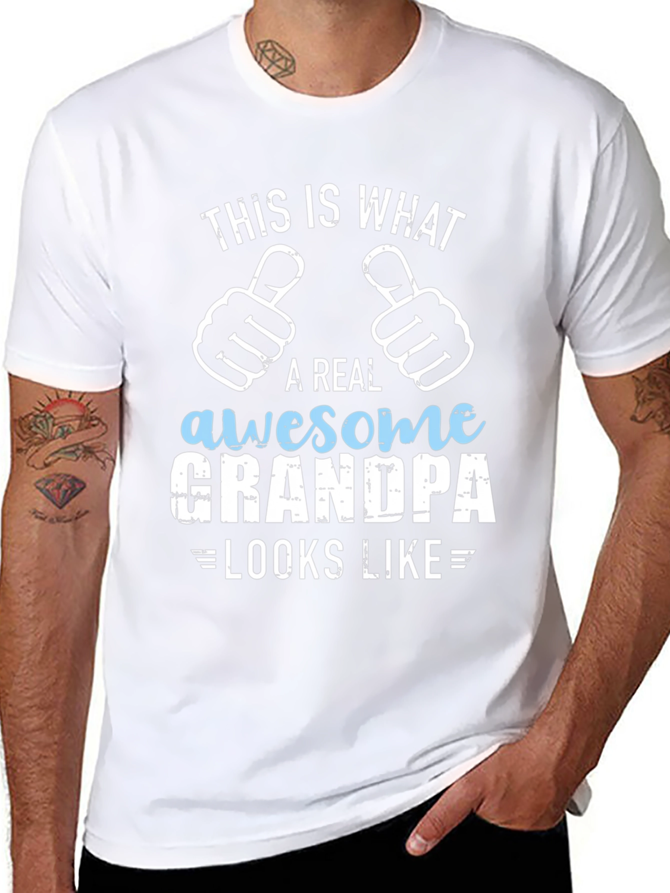 Awesome Grandpa T-Shirt Gift for Grandfathers