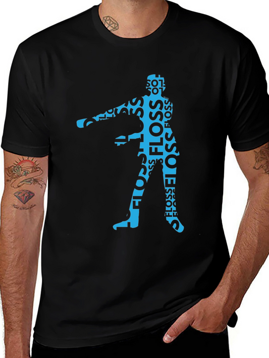 Floss Dance Silhouette Graphic Tee - Black