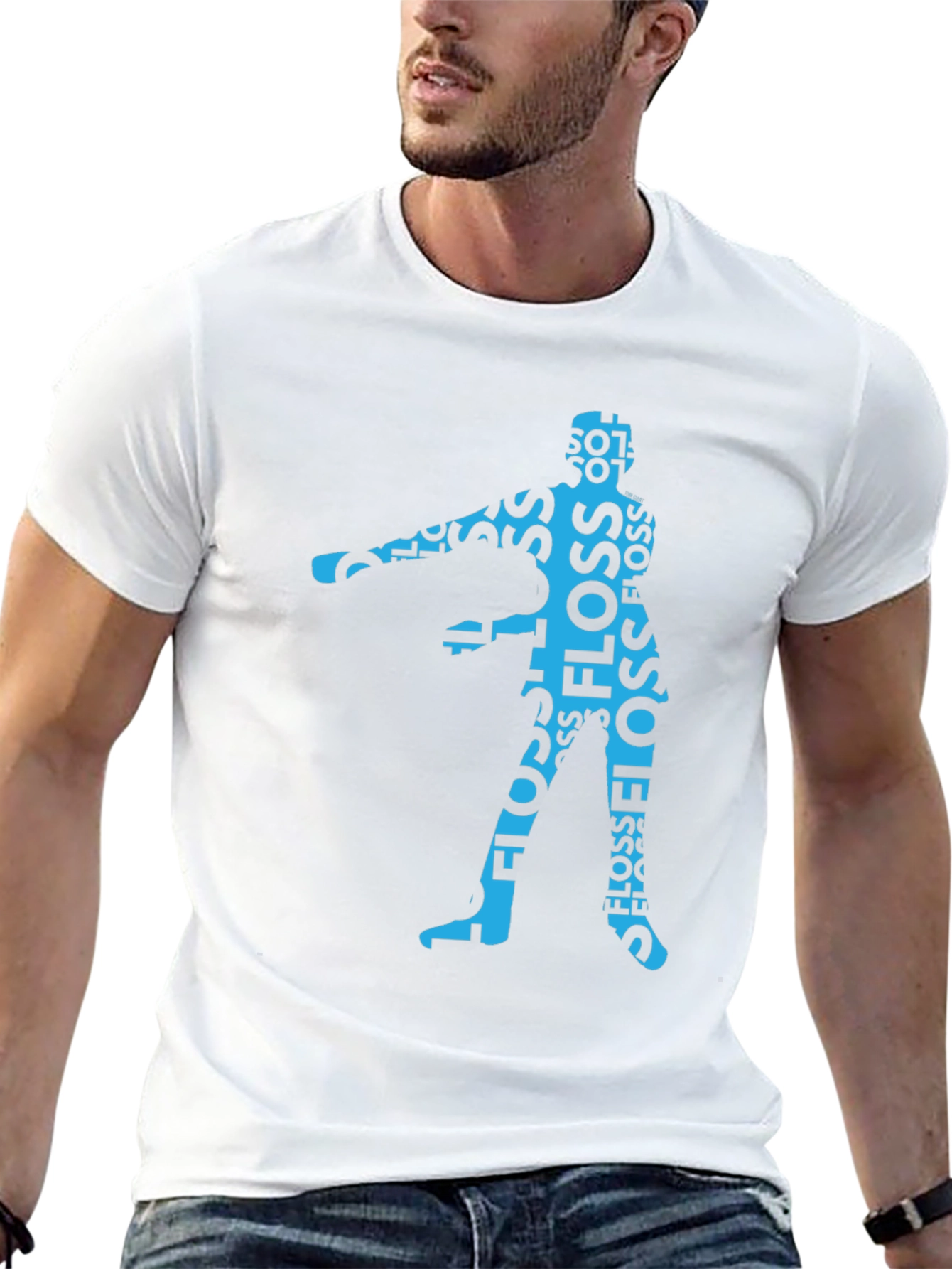 Floss Dance Silhouette Graphic Tee - Black