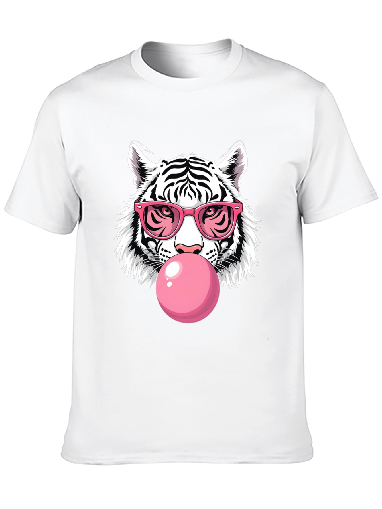 Cool Tiger Graphic Tee - Pink Bubblegum & Shades