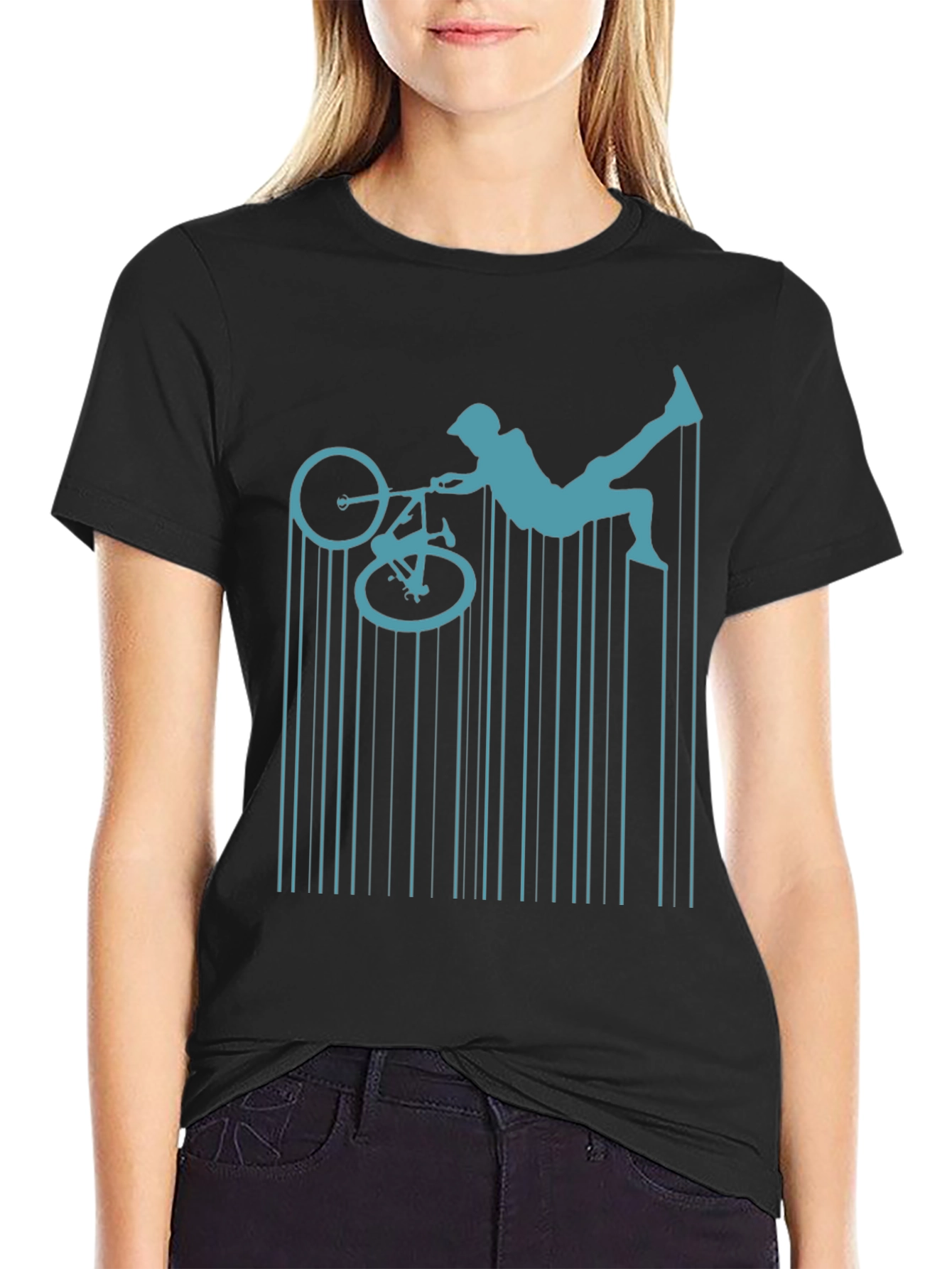 BMX Rider Graphic Tee - Mens Black T-Shirt