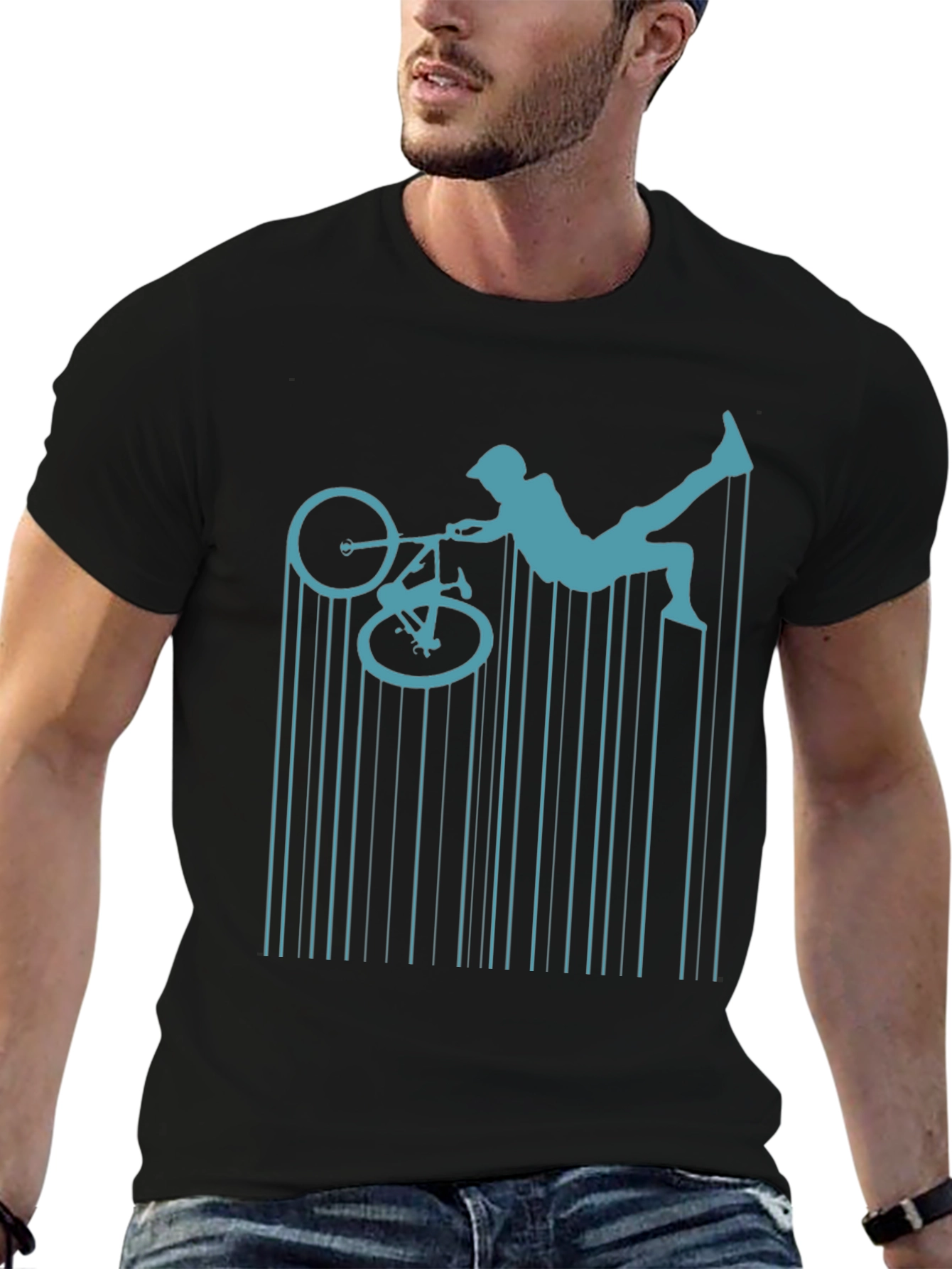 BMX Rider Graphic Tee - Mens Black T-Shirt