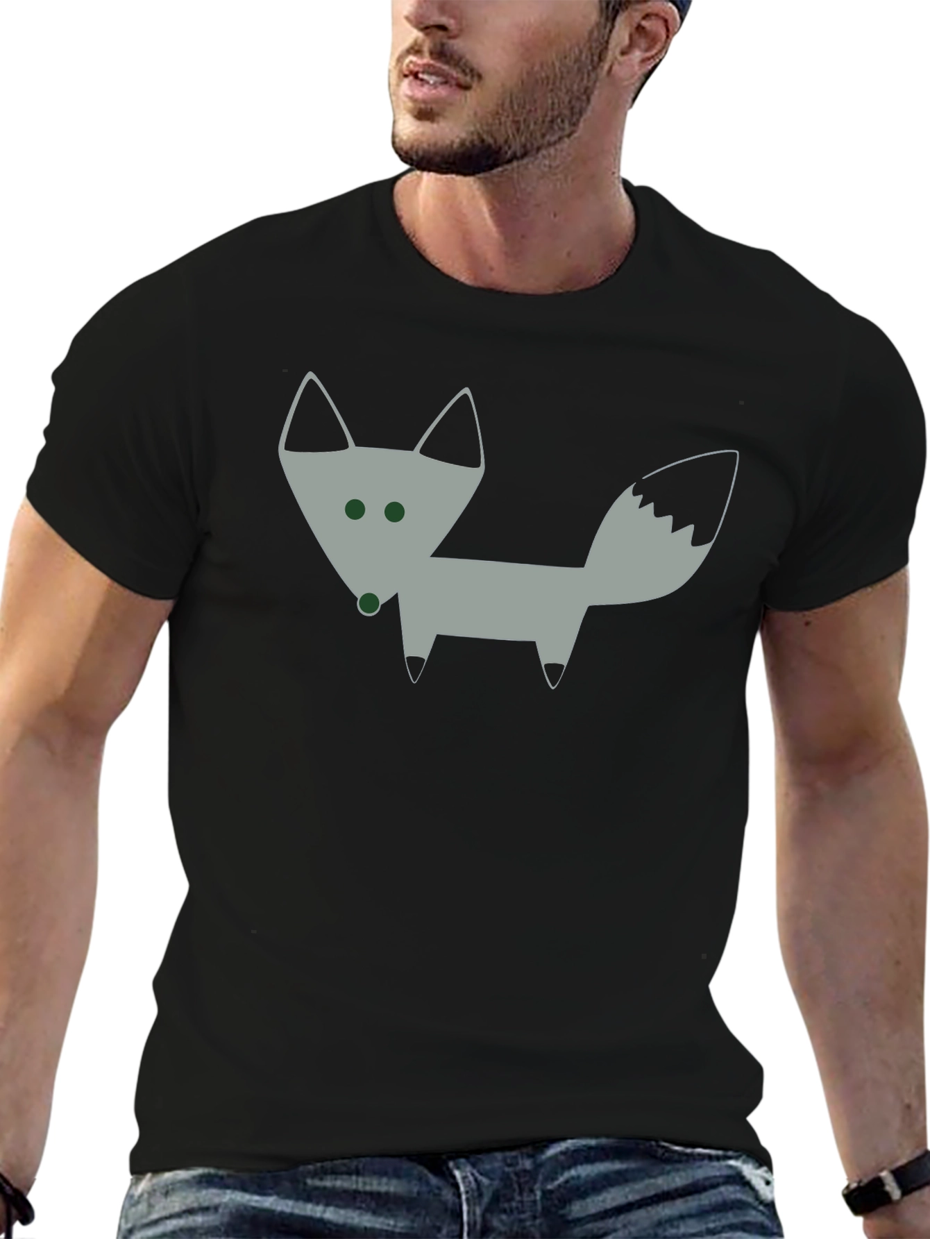 Funky Fox Graphic T-Shirt - Black