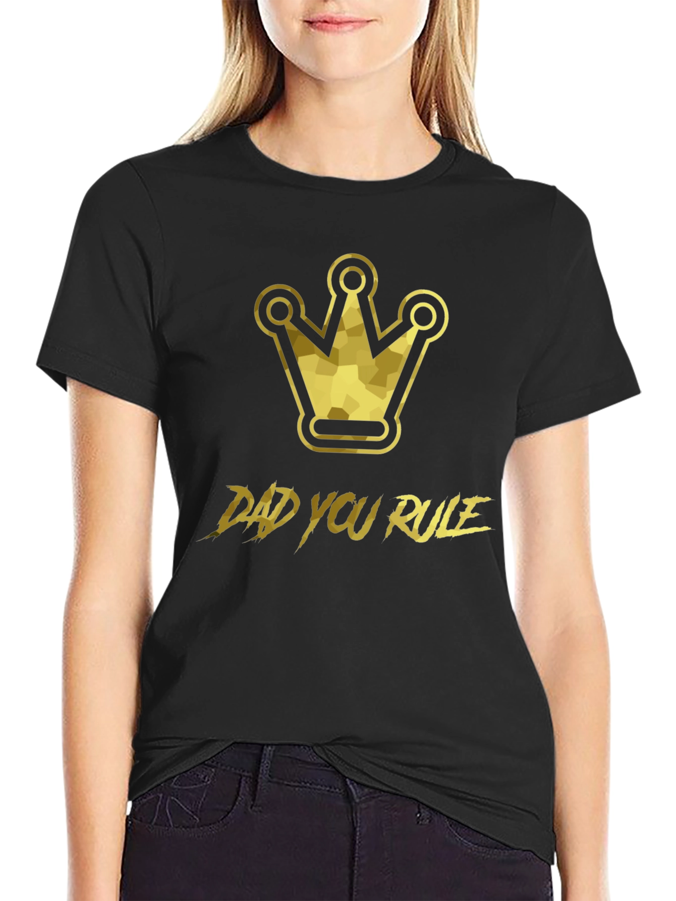 Dad You Rule Graphic T-Shirt - King Crown Design