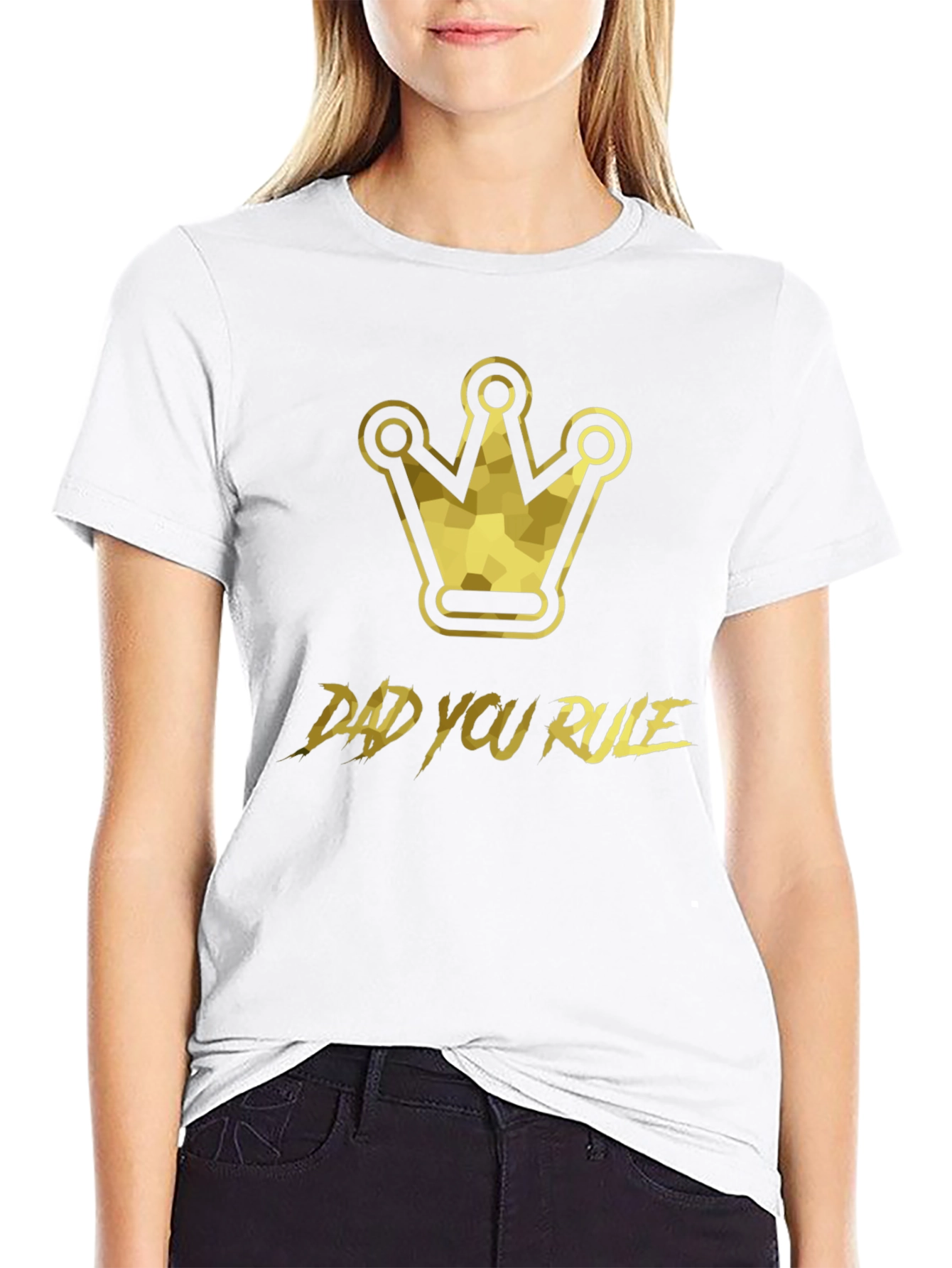 Dad You Rule Graphic T-Shirt - King Crown Design