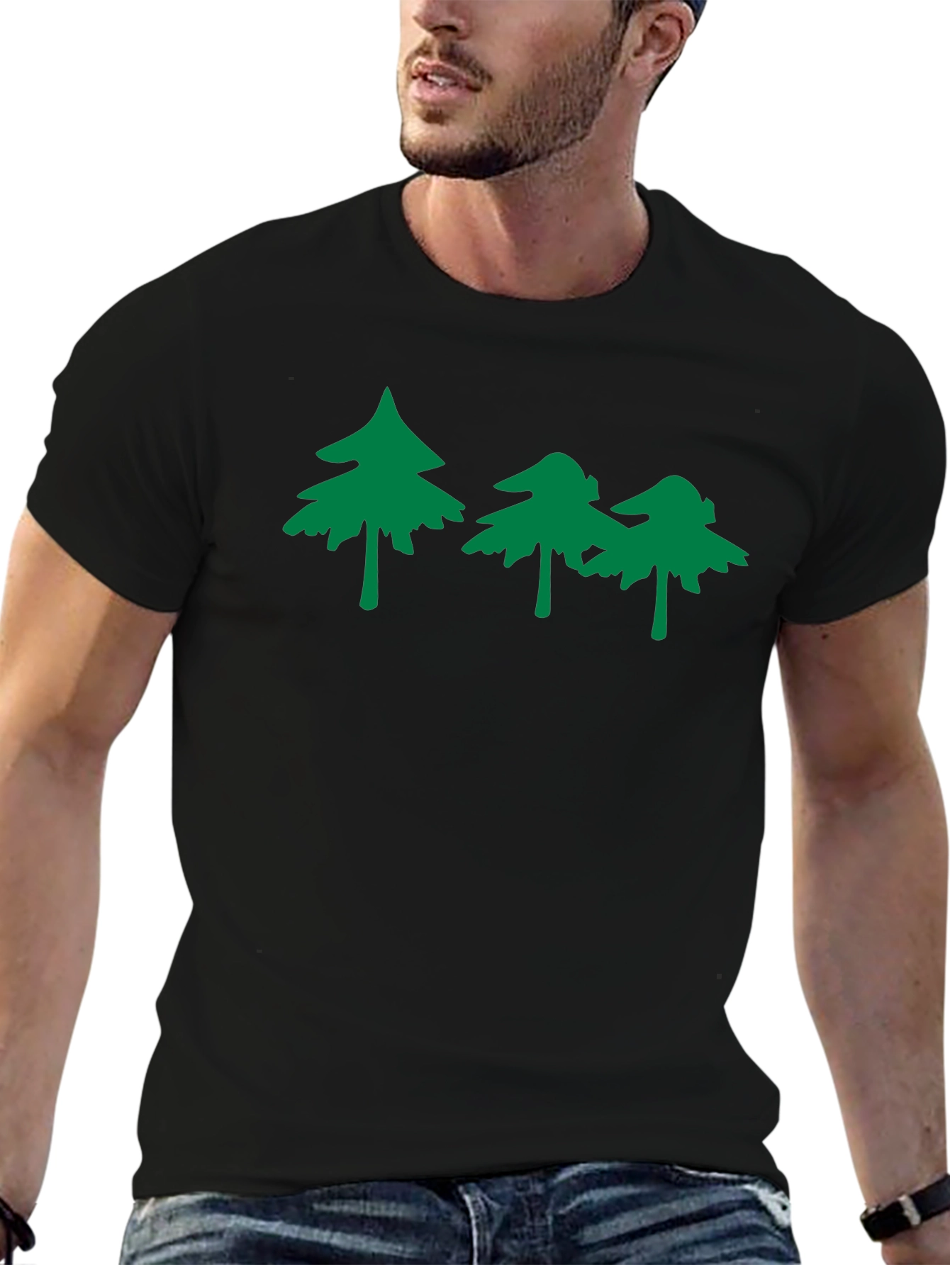 Nature Inspired Graphic Tee - Black