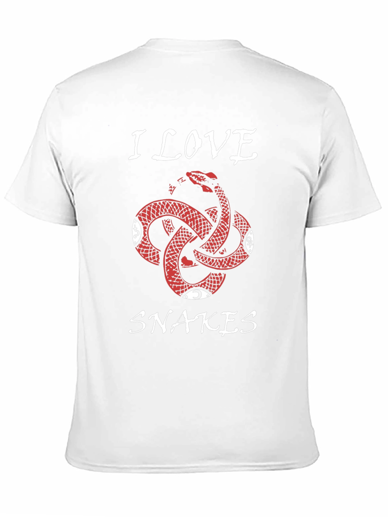 I Love Snakes Graphic Tee - Black Cotton T-Shirt