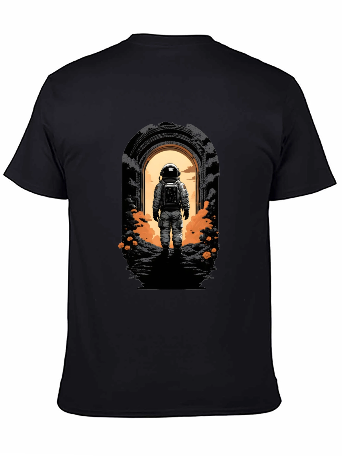 Astronaut Portal Black T-Shirt
