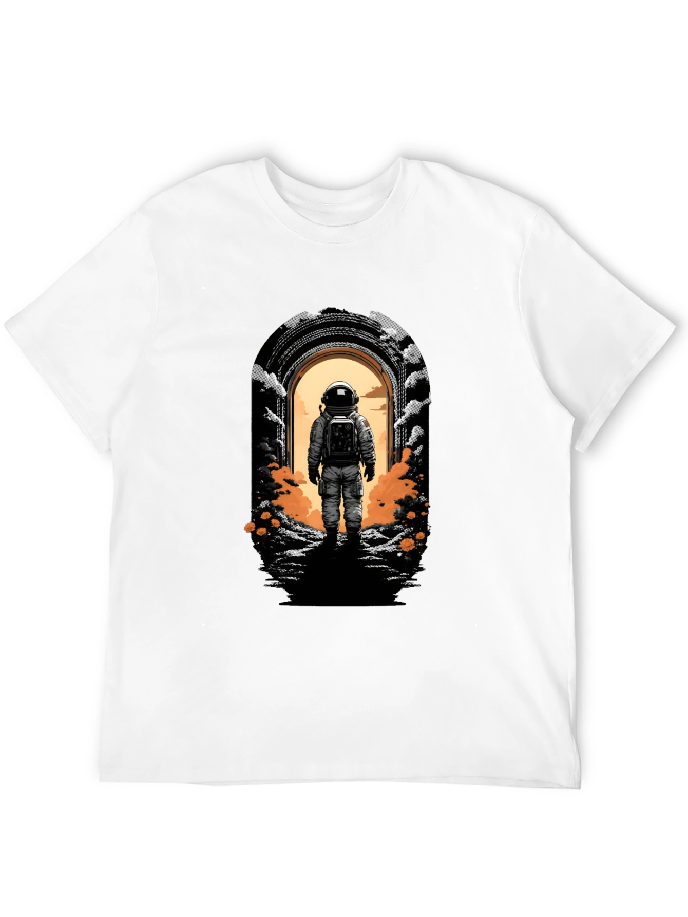 Astronaut Portal Black T-Shirt