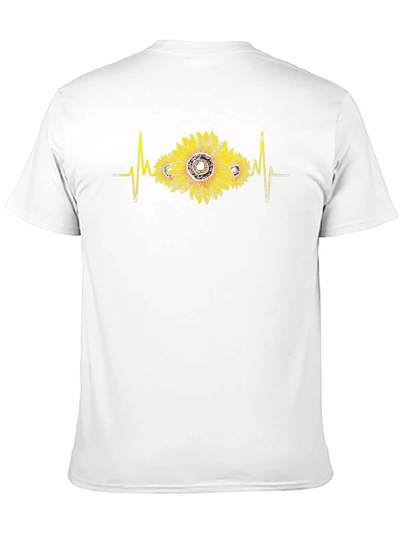 Sunflower Heartbeat Black T-Shirt