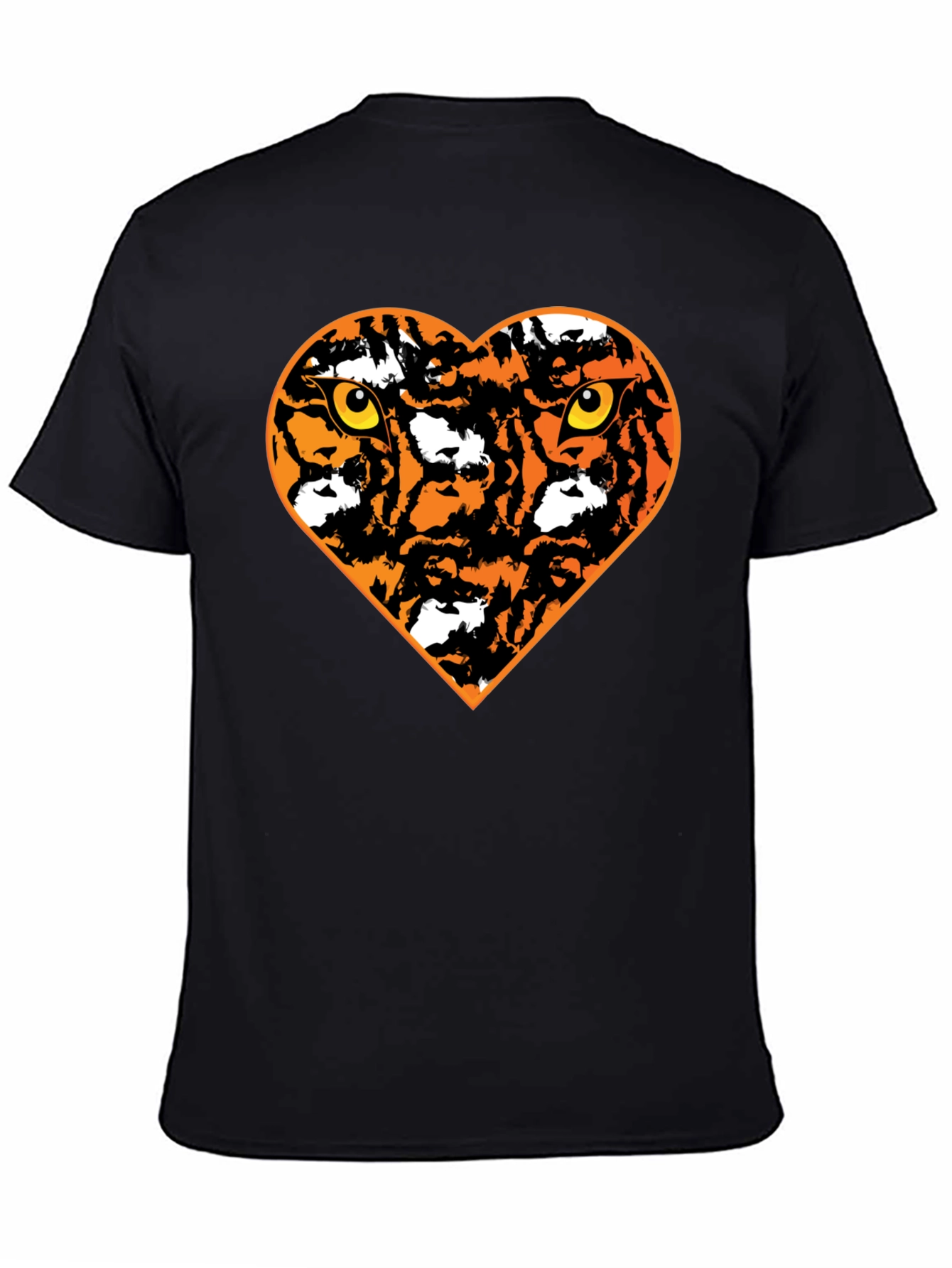Tiger Heart Graphic Black T-Shirt