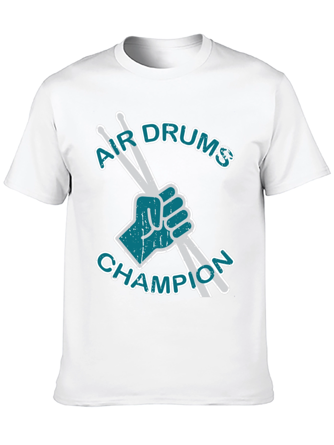 Air Drums Champion Graphic Tee - Black Cotton T-Shirt