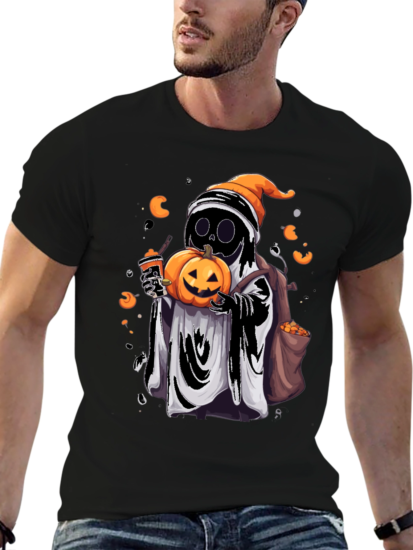 Ghost Pumpkin Halloween T-Shirt