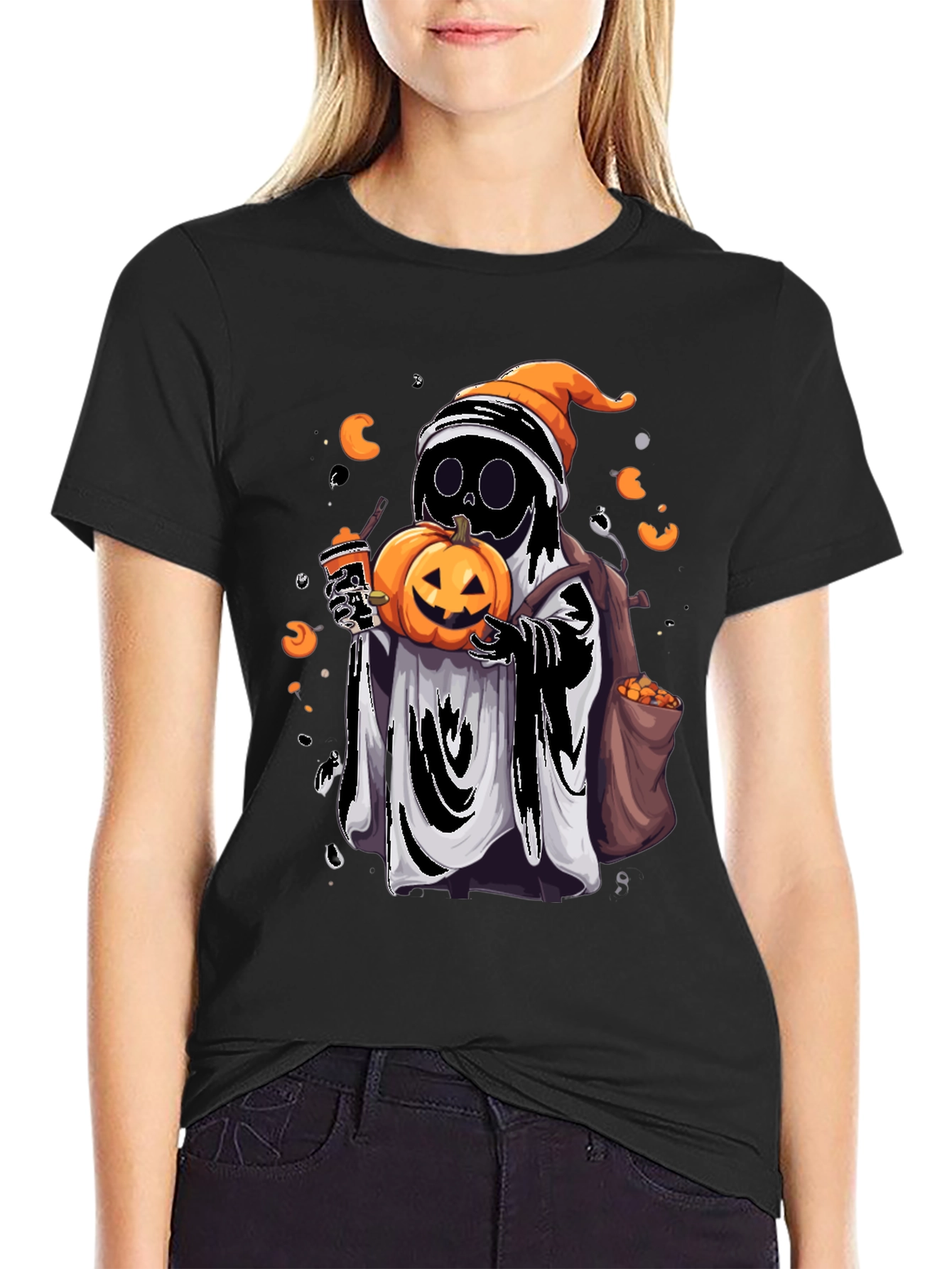 Ghost Pumpkin Halloween T-Shirt