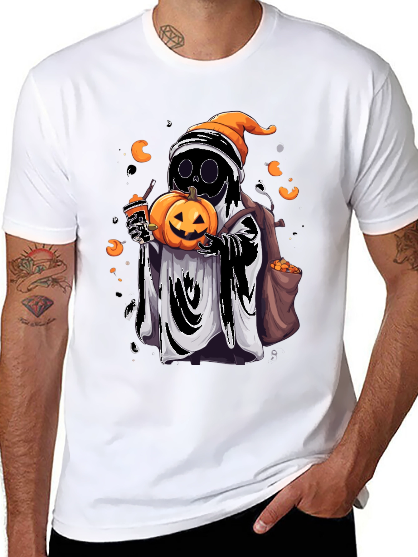 Ghost Pumpkin Halloween T-Shirt