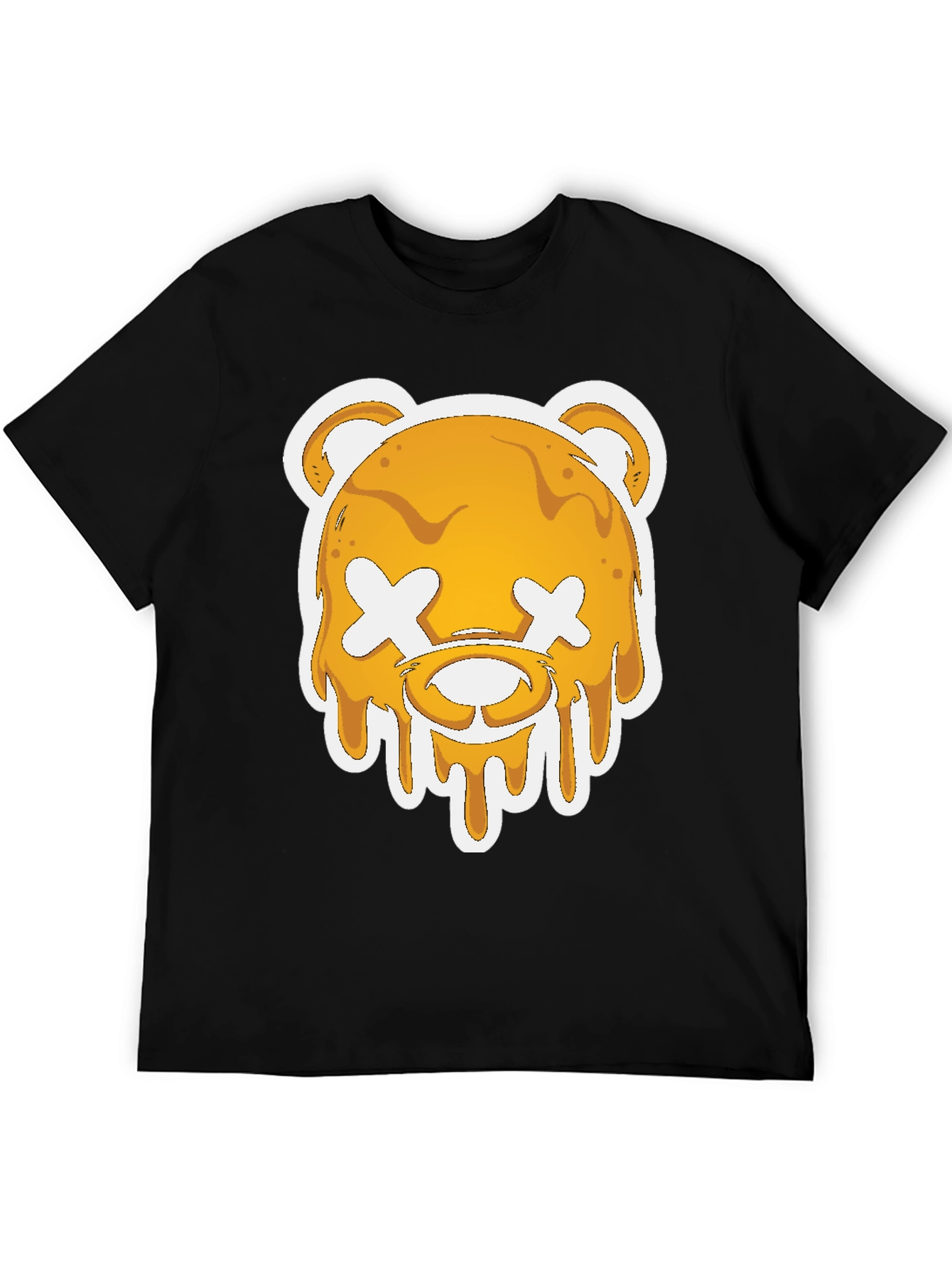 Honey Drip Bear Graphic Tee - Black