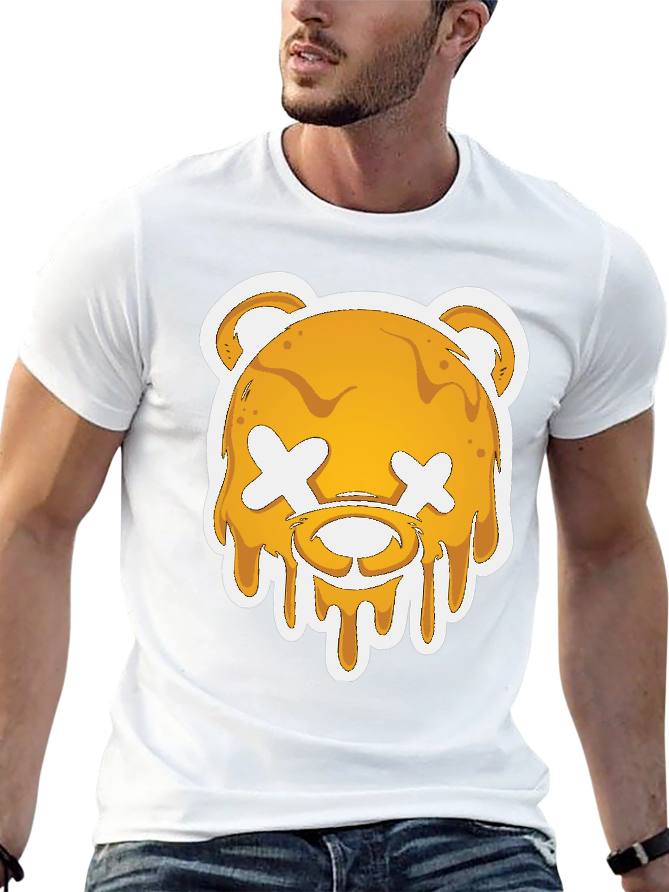 Honey Drip Bear Graphic Tee - Black