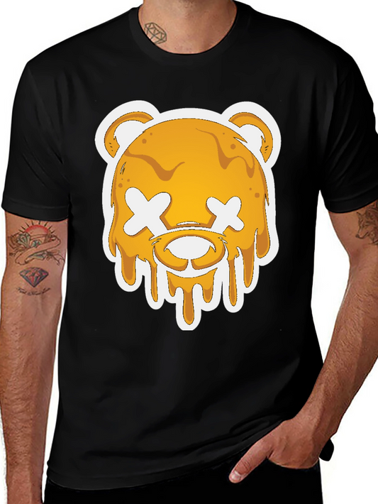 Honey Drip Bear Graphic Tee - Black