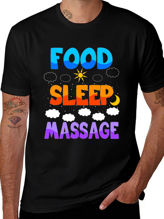 Food Sleep Massage T-Shirt Relaxation Tee