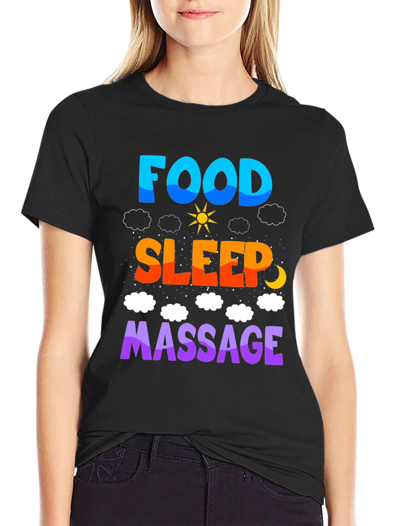 Food Sleep Massage T-Shirt Relaxation Tee