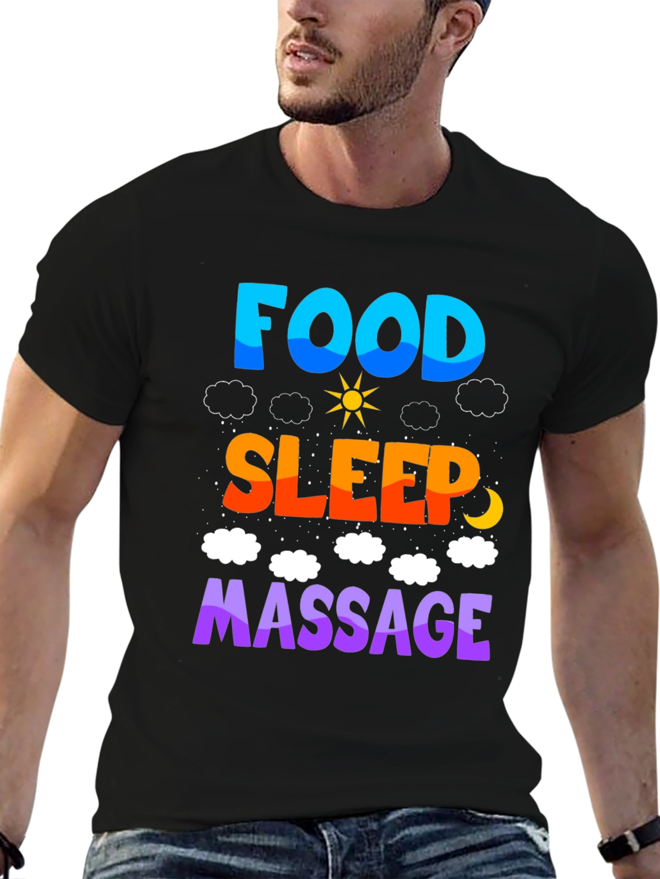 Food Sleep Massage T-Shirt Relaxation Tee
