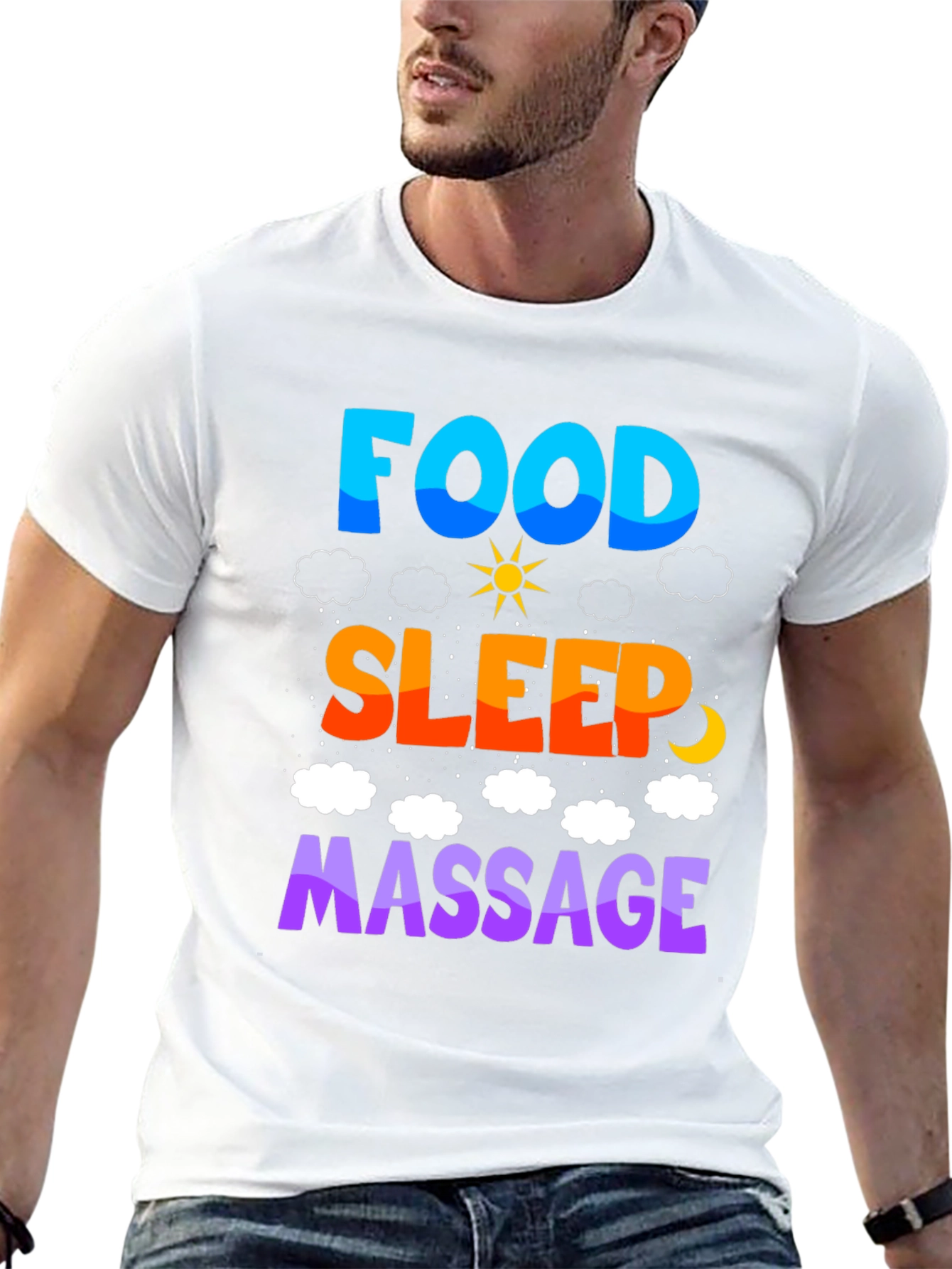 Food Sleep Massage T-Shirt Relaxation Tee