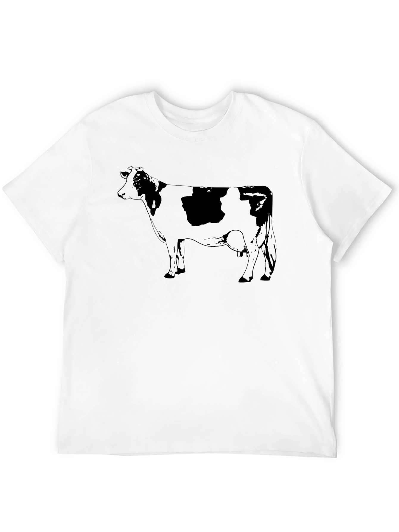 Cow Print T-Shirt - Casual Graphic Tee