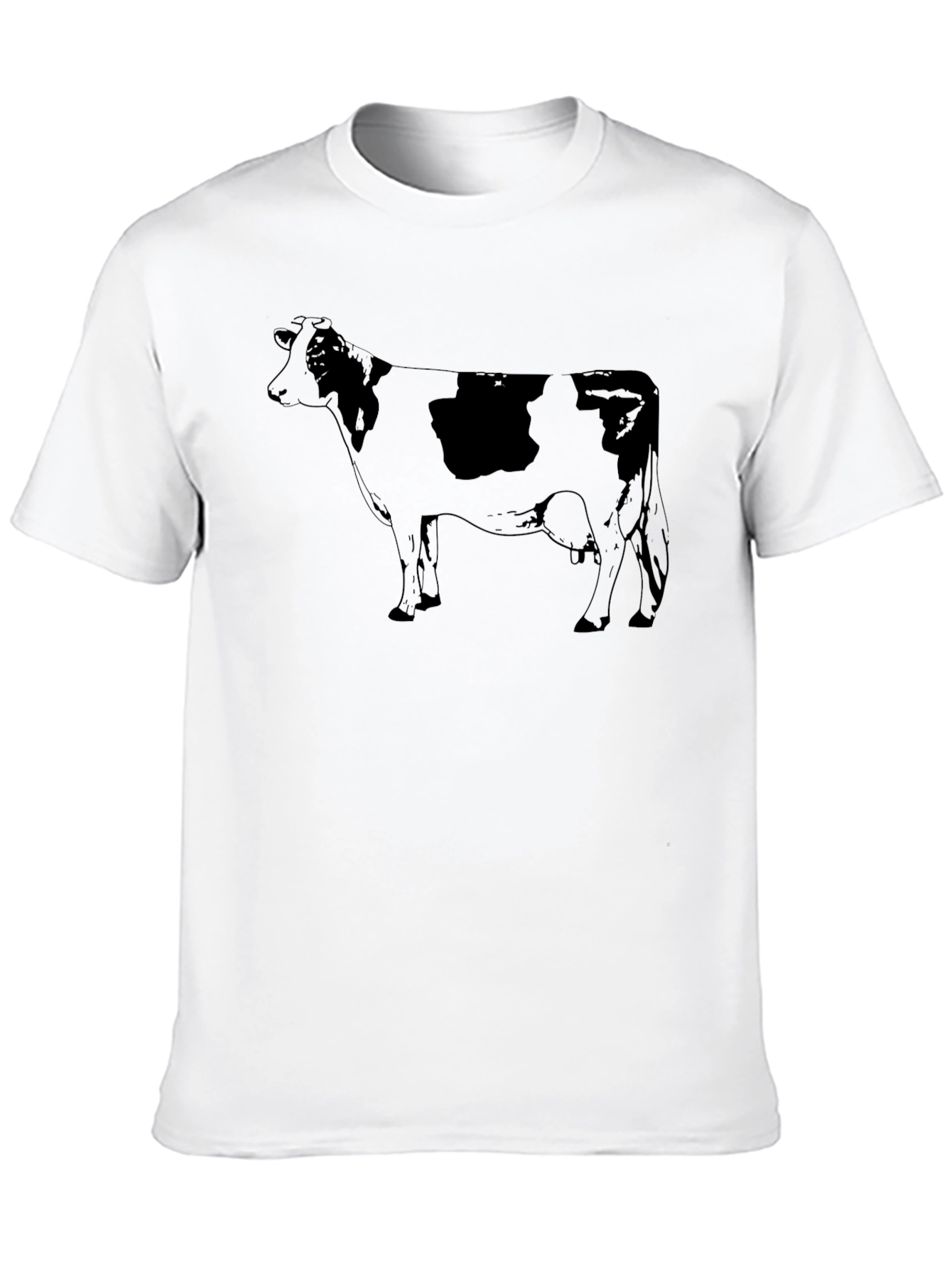 Cow Print T-Shirt - Casual Graphic Tee