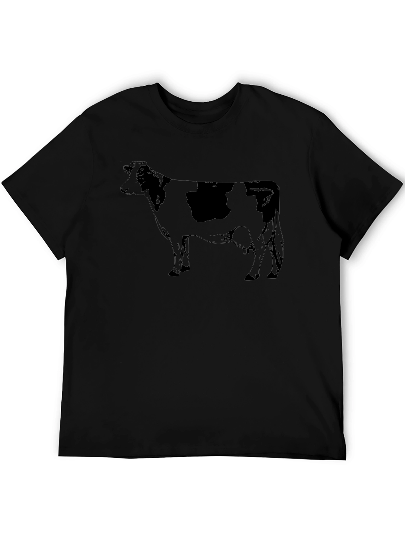 Cow Print T-Shirt - Casual Graphic Tee