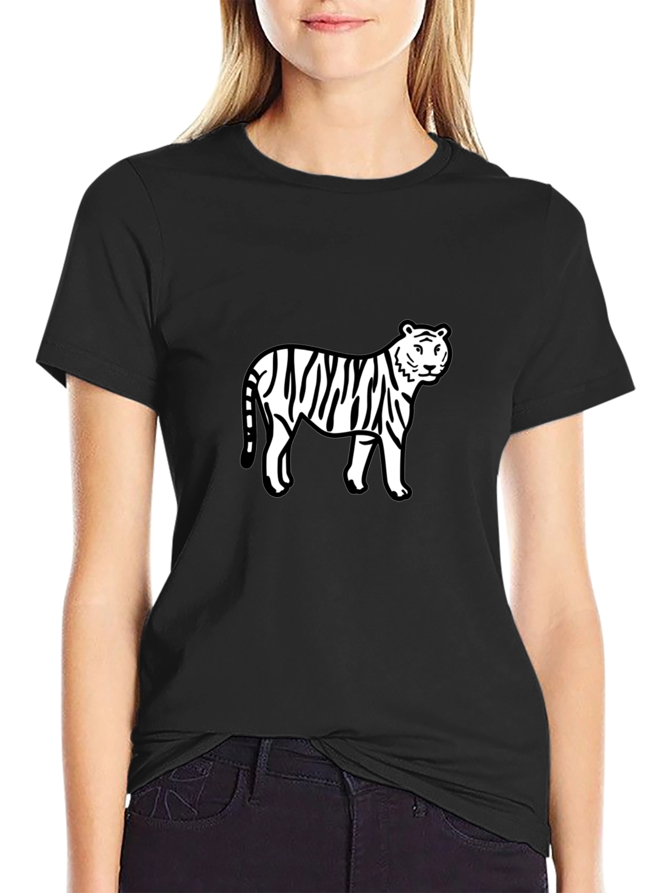 Black Tiger Graphic Tee - Stylish & Bold Design