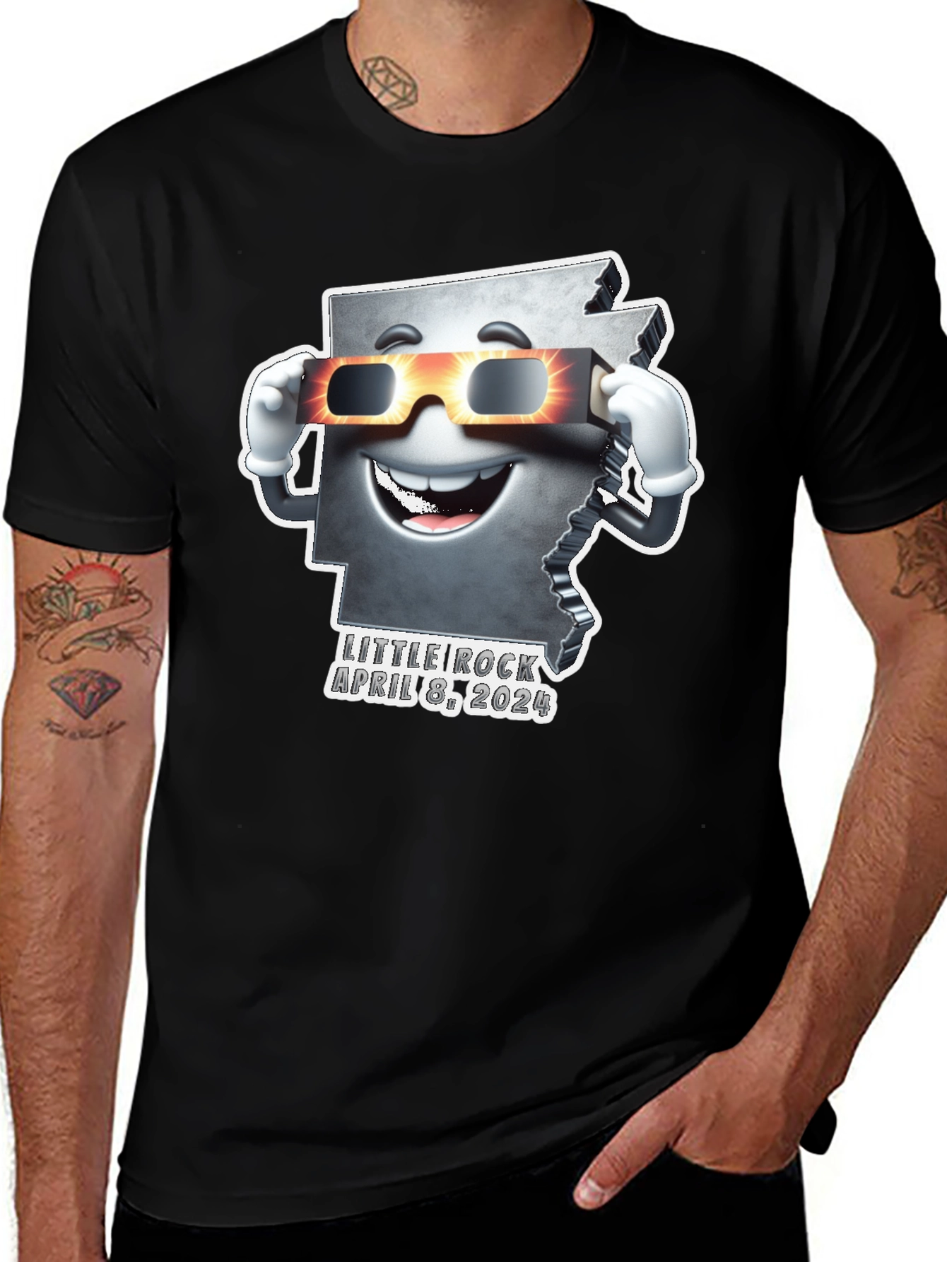 Arkansas Eclipse 2024 T-Shirt - Little Rock April 8th