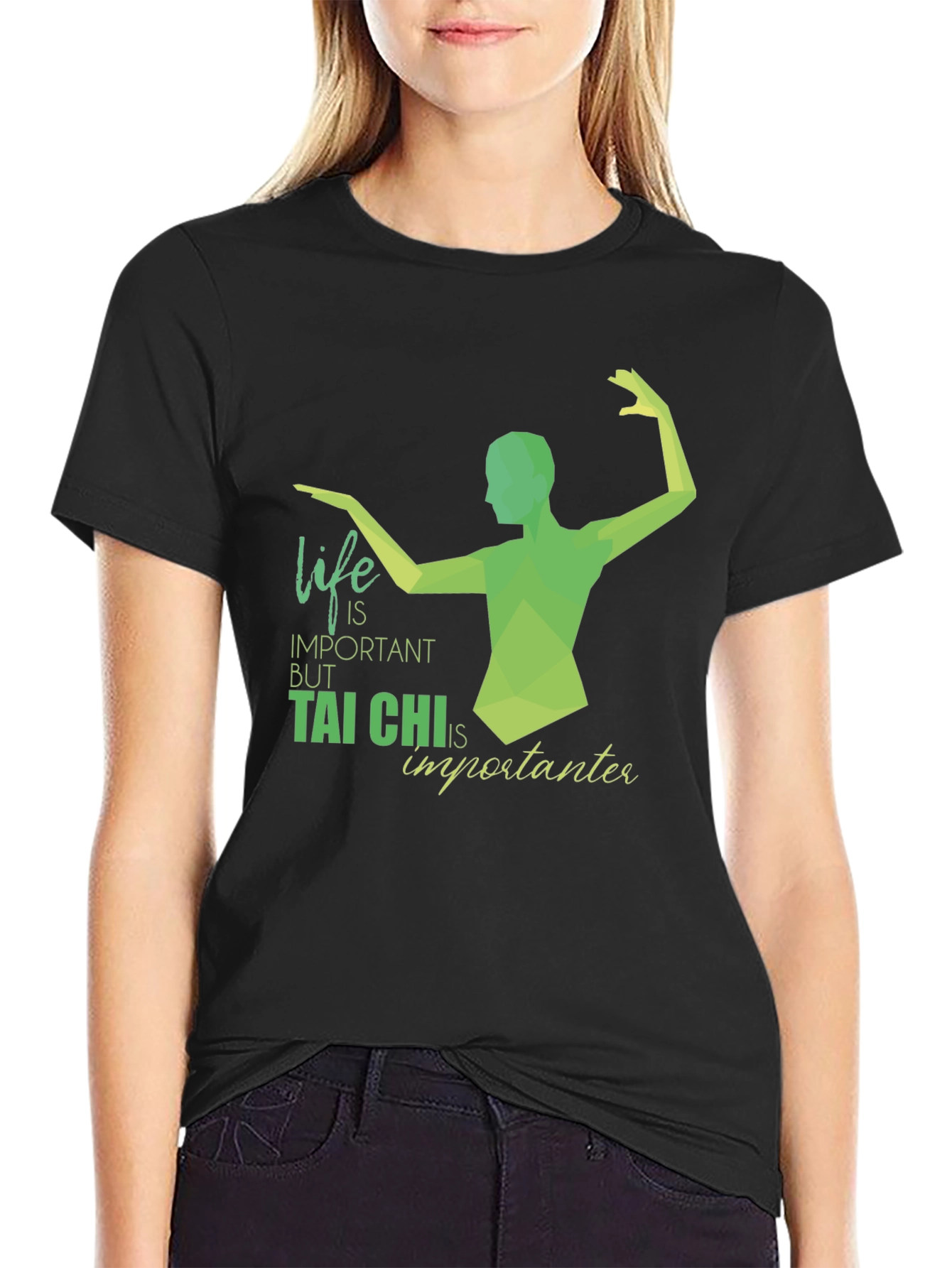 Tai Chi is Importanter Black T-Shirt