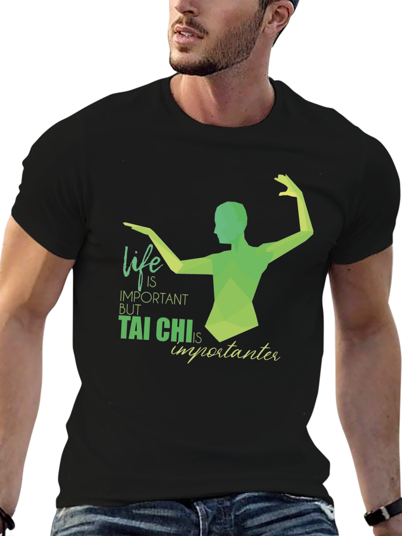 Tai Chi is Importanter Black T-Shirt