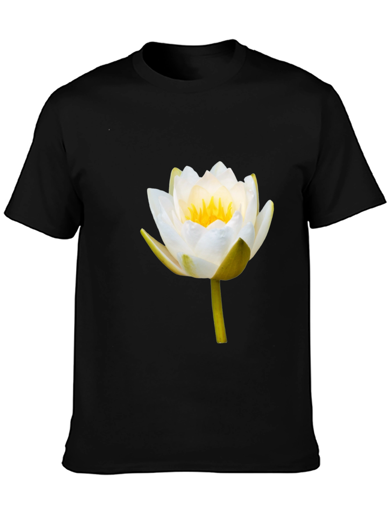 Lotus Flower Graphic Tee - Mens Black T-Shirt