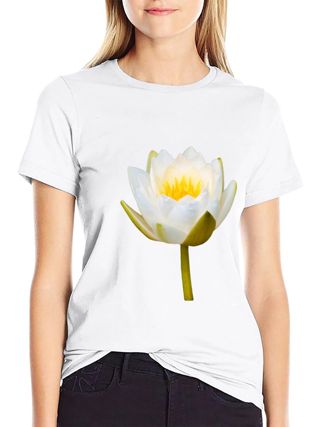 Lotus Flower Graphic Tee - Mens Black T-Shirt